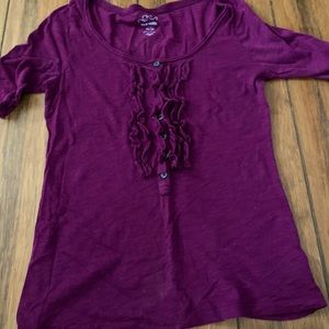 Maroon Ruffle Old Navy Shirt